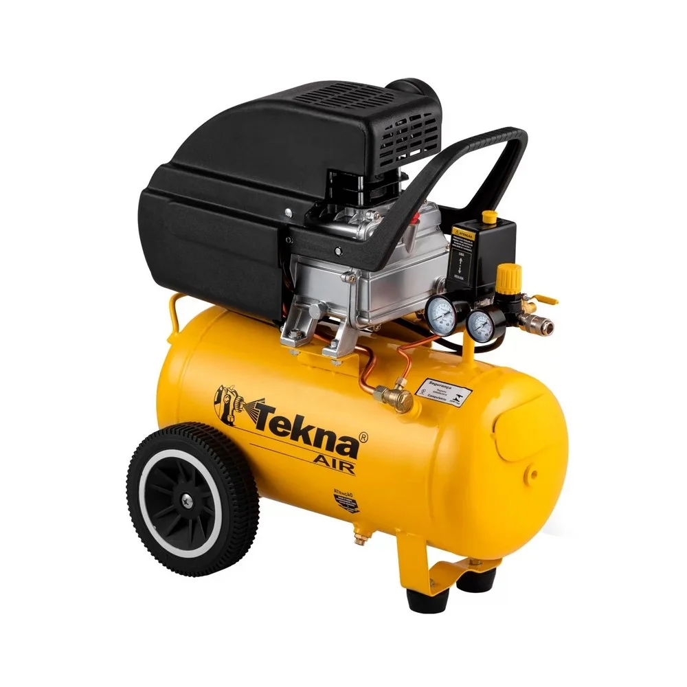 Motocompressor de Ar 2,5HP 24 Litros 116 Libras com Rodizio 8PCM 220V Tekna CP8525-2C