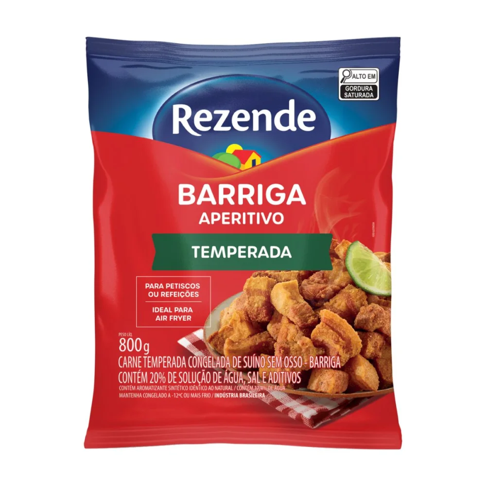 Barriga Temperada Aperitivo Cong. 800G Rezende