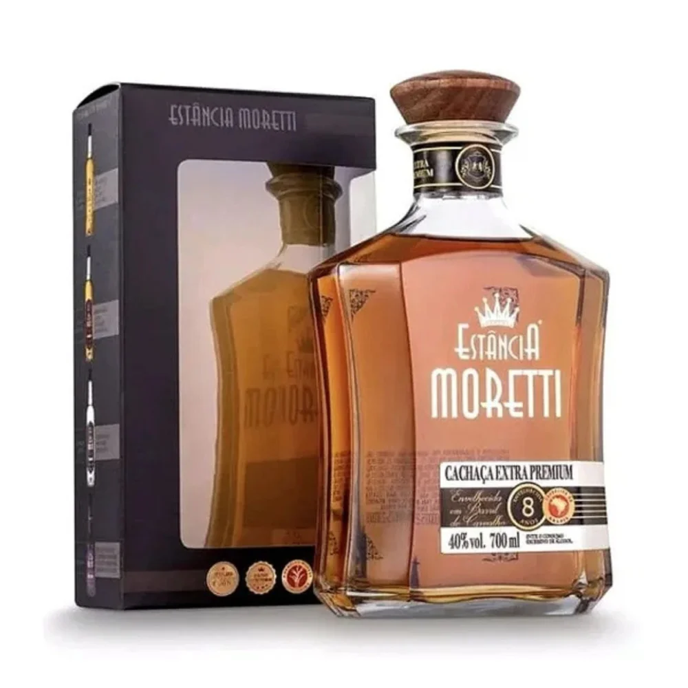 Cachaça Estancia Moretti Extra 8 Anos 700Ml 8 Anos Estancia Moretti