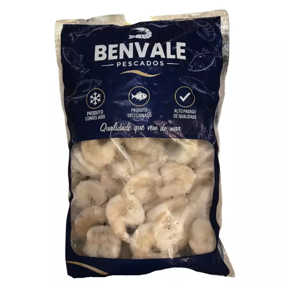 Camarao G. 4060 Limpo Cong. 1 Kg Enviscerado Benvale