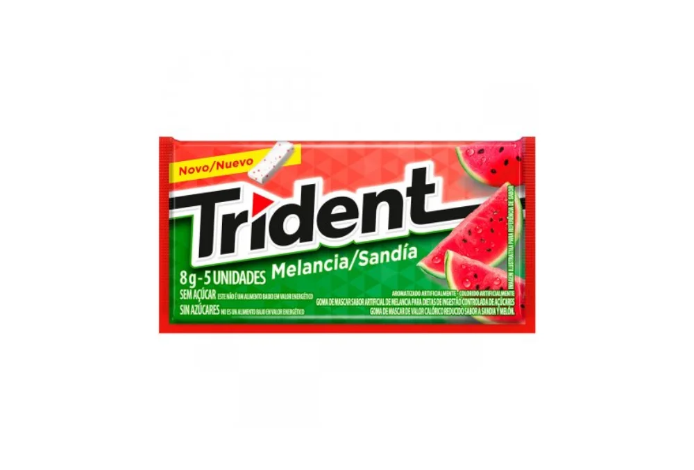 Chiclete Melancia Trident S/Açucar 32Gr