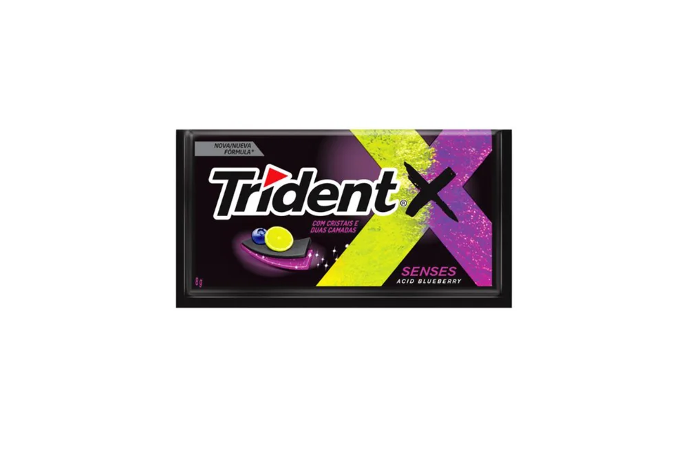 Chiclete Blubery Citrus Acido Trident 8Gr