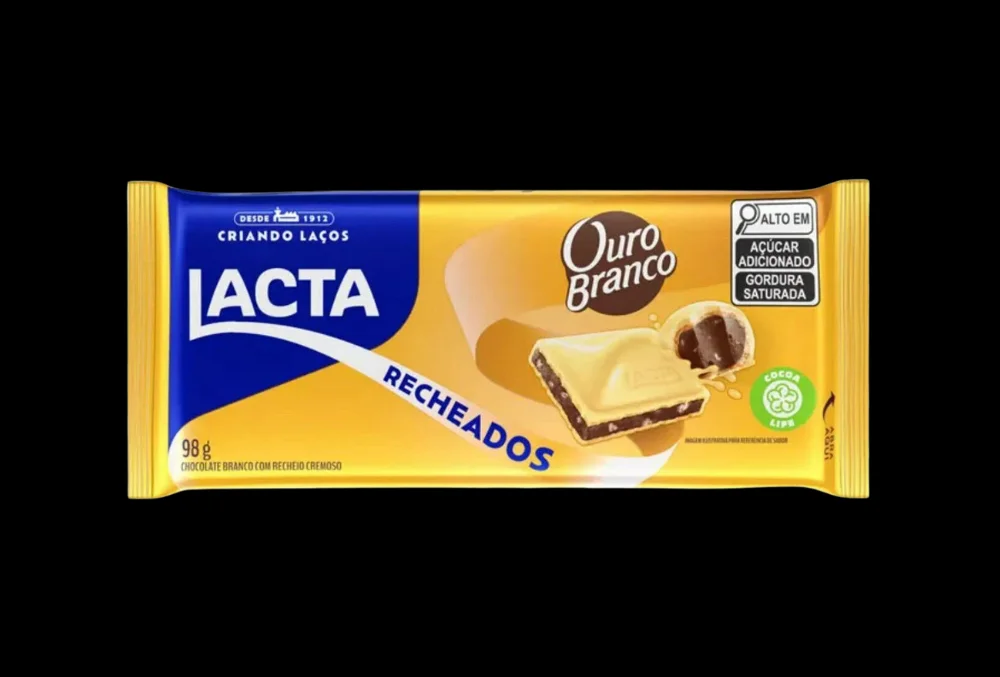 Chocolate Ao Leite Ouro Branco Lacta 98Gr