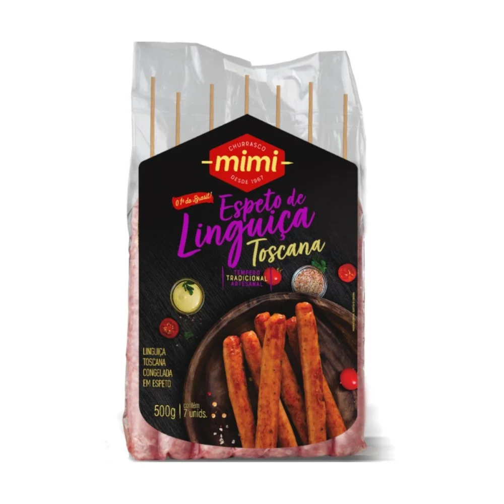 Espetinho de Linguiça Toscana 500Gr Mimi