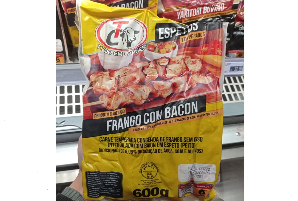 Espetinho de Frango com Bacon Congelado 600Gr