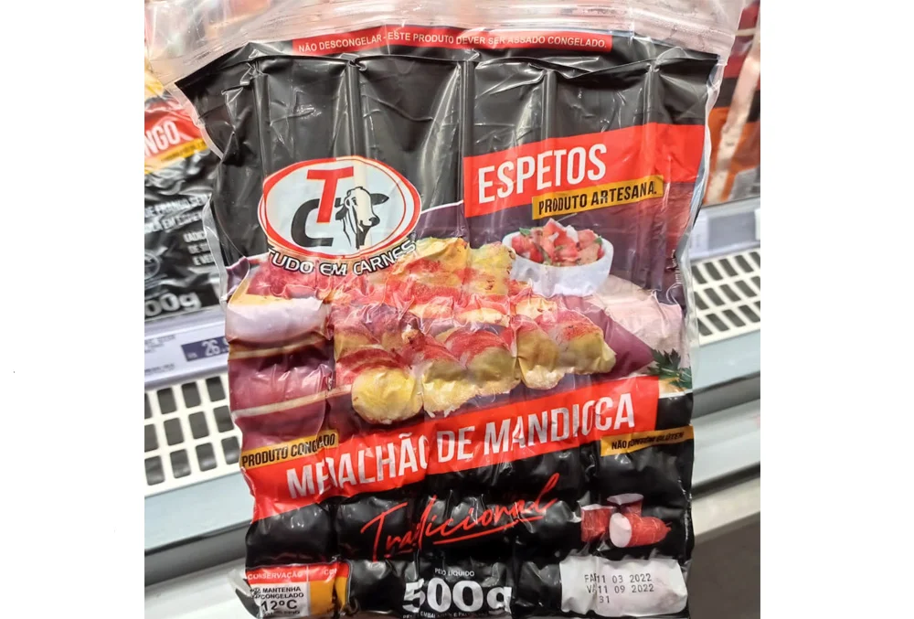 Espetinho Medalhão de Mandioca Congelado 500Gr