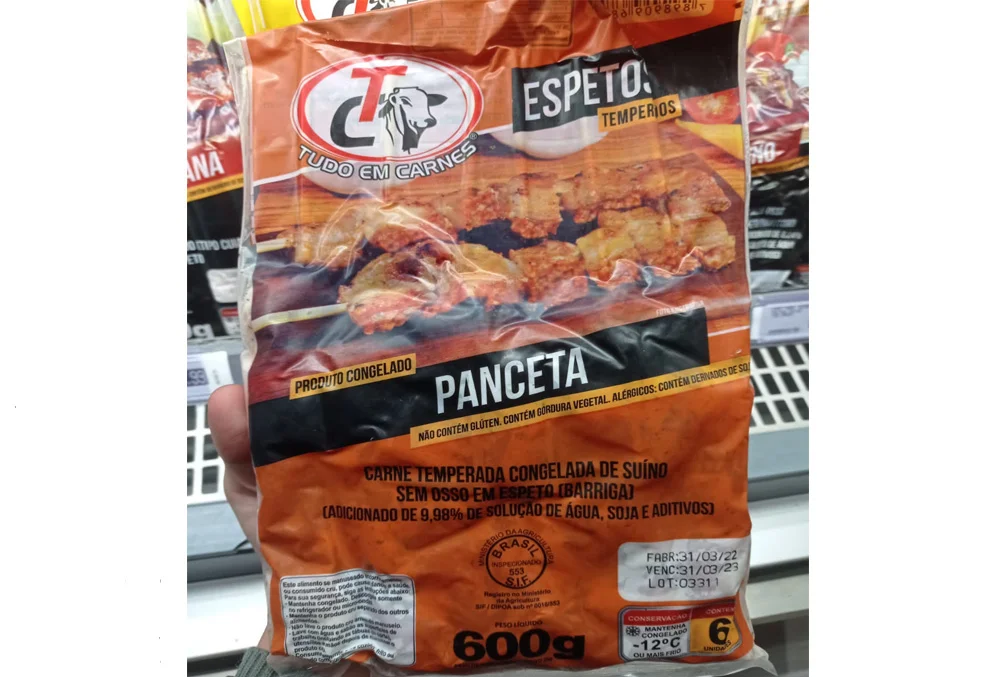 Espetinho de Panceta Congelado 600Gr