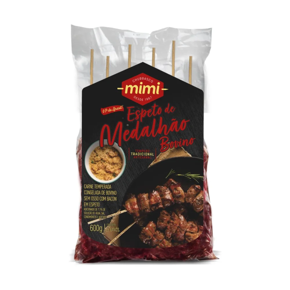 Espeto de Medalhão Bovino 500Gr Mimi