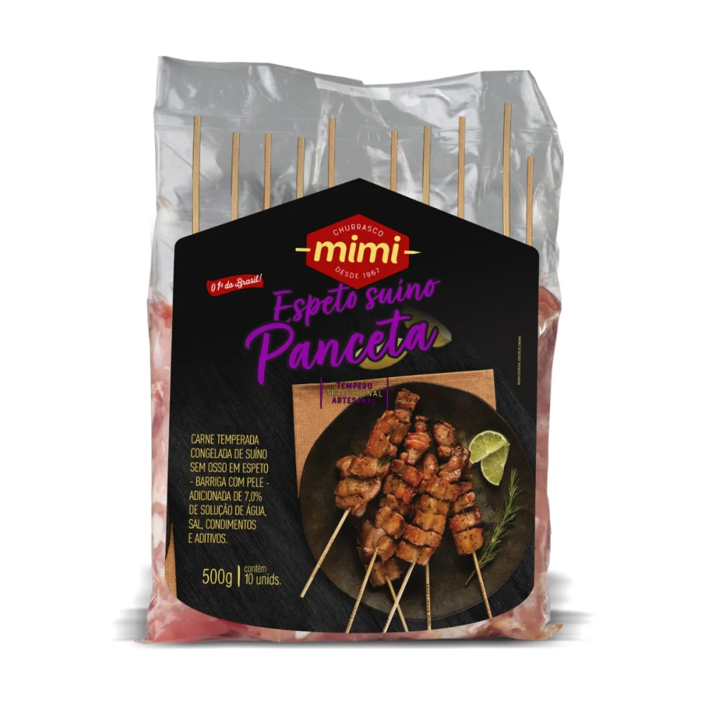 Espetinho Panceta Suina 500Gr Mimi