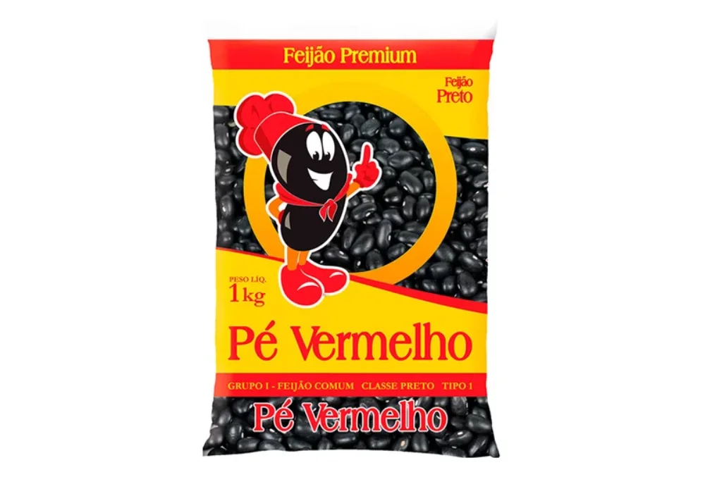 Feijão Preto Pé Vermelho 1Kg