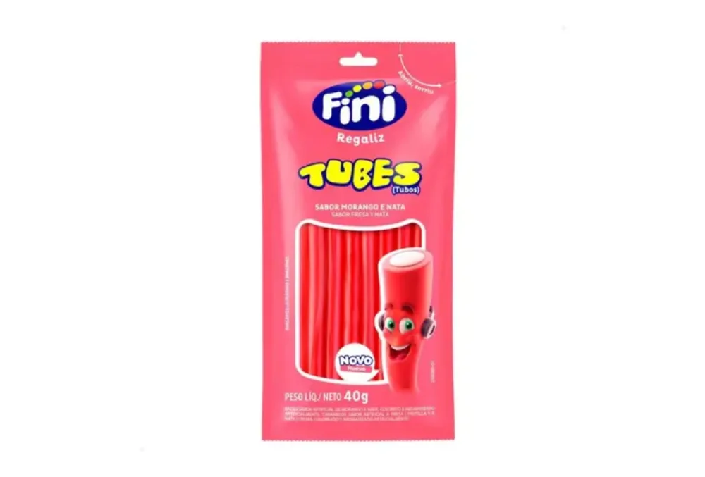 Fini Tubes Morango com Nata 40G