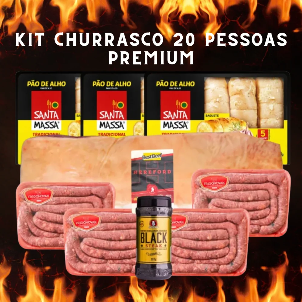 Kit Churrasco Premium 20 Pessoas Bg