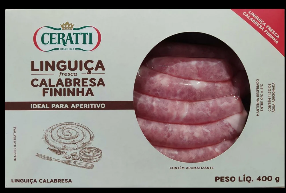 Linguica Fresca Calabresa Fininha Ceratti 400G