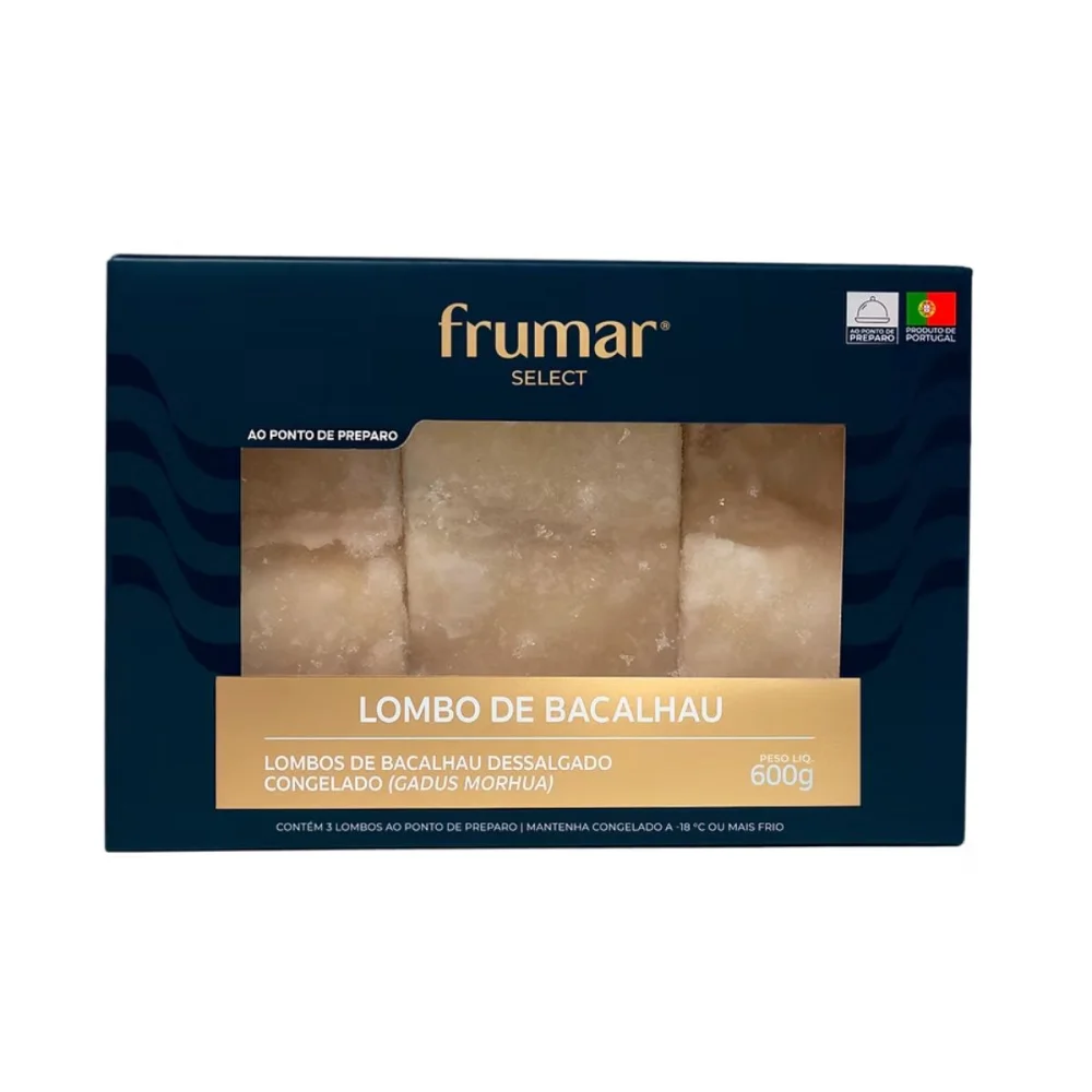 Lombo de Bacalhau Morhua Dessalgado Cong. 600Gr