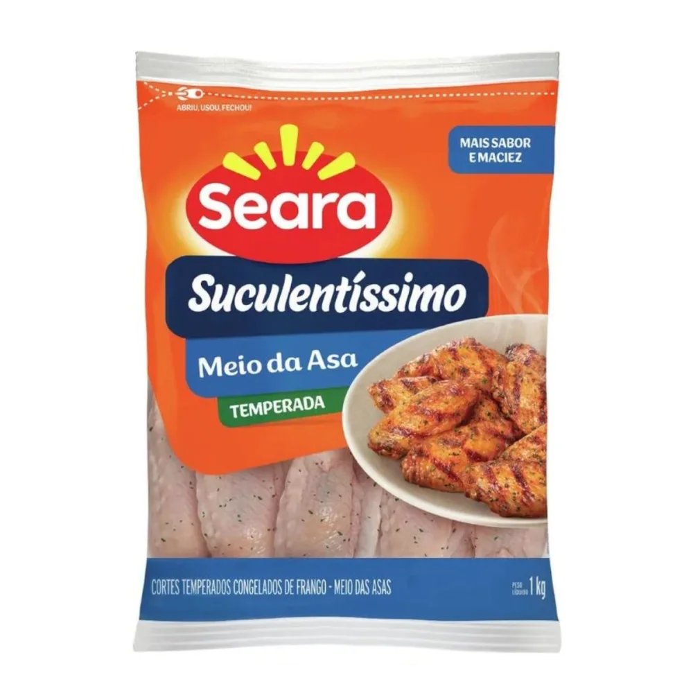 Meio da Asa Temp. Cong. 1Kg