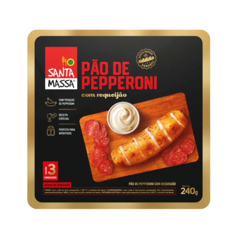 Pao de Alho 240Gr Pepperoni Santa Massa