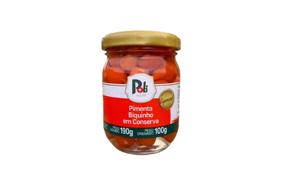 Pimenta Conserva Vidro Biquinho Poli 100Gr 