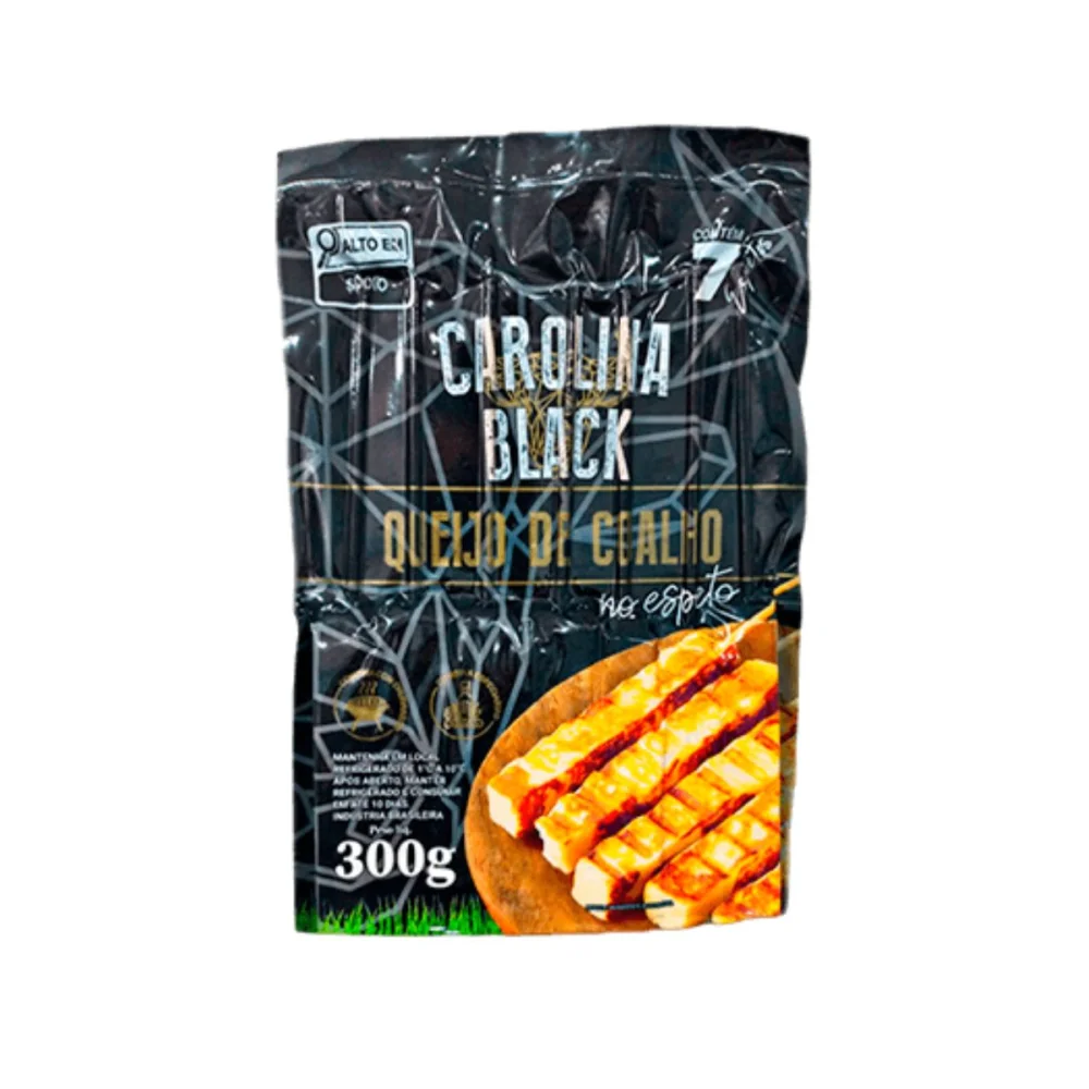 Queijo Coalho 300G 7 Espetos Carolina Black