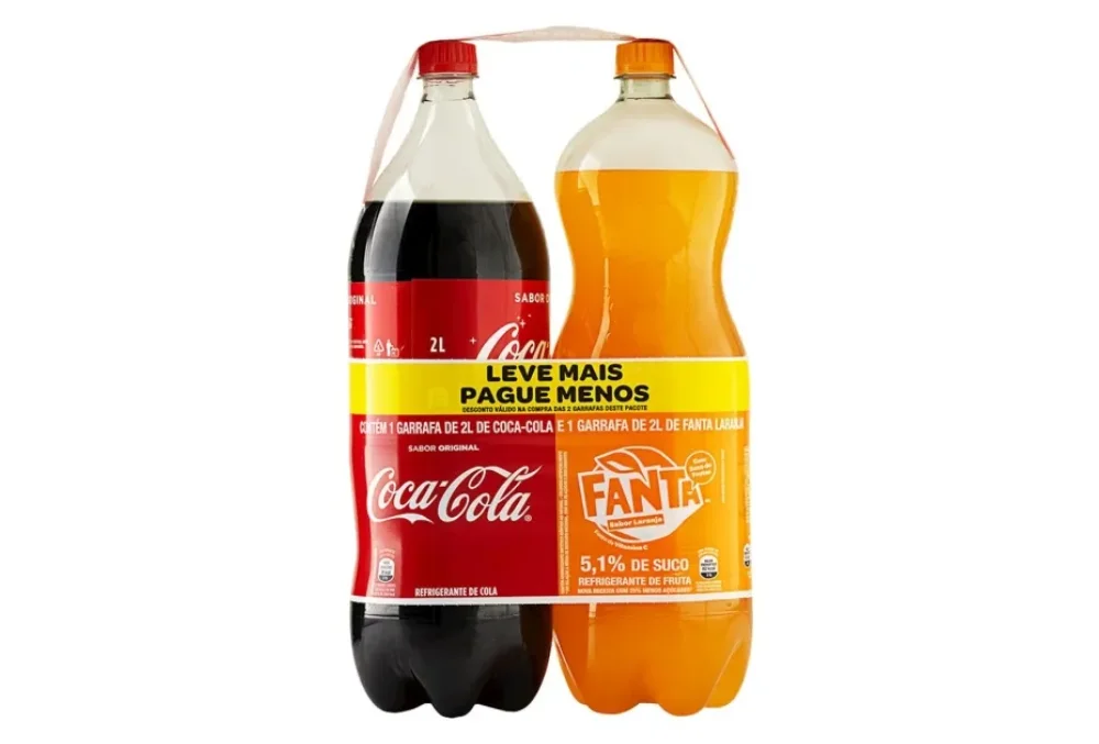 Kit Refrigerante Dual Coca Cola /Fanta 2Lt 