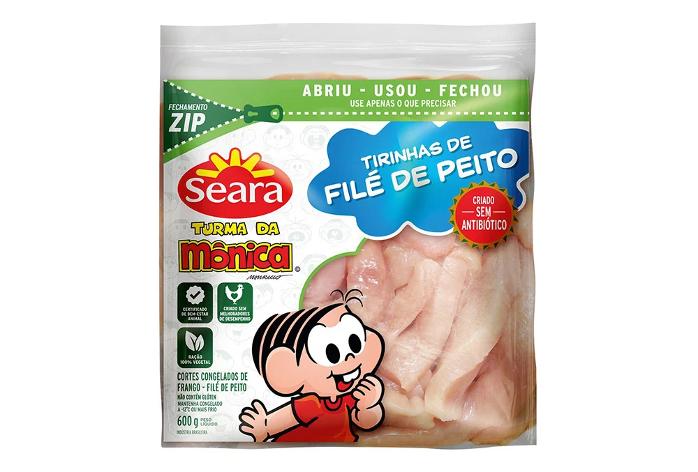 Tiras de Peito de Frango Monica 600 Gramas Congelado