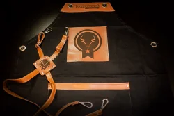 Avental Barbeiro Churrasqueiro Bartender Barista Sarja Preto Avental Barbeiro Churrasqueiro Bartender Barista Sarja Preto