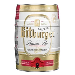Cerveja Bitburger Pilsener 5L Barril Bitburger