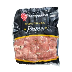 Espetinho Suíno Temperado Congelado Bom Gourmet Kg
