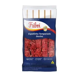 Espetinho Temperado Carne 500Gr Friboi