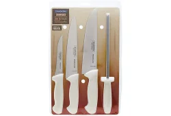 Jogo Faca Inox 4 Peças Premium Branco