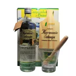 Kit Caipirinha 700Ml Cachaca Alambique e Copo Harmonie Schnps