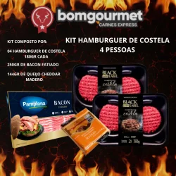 Kit Hamburguer Costela 4 Pessoas