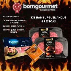 Kit Hamburguer Angus 4 Pessoas