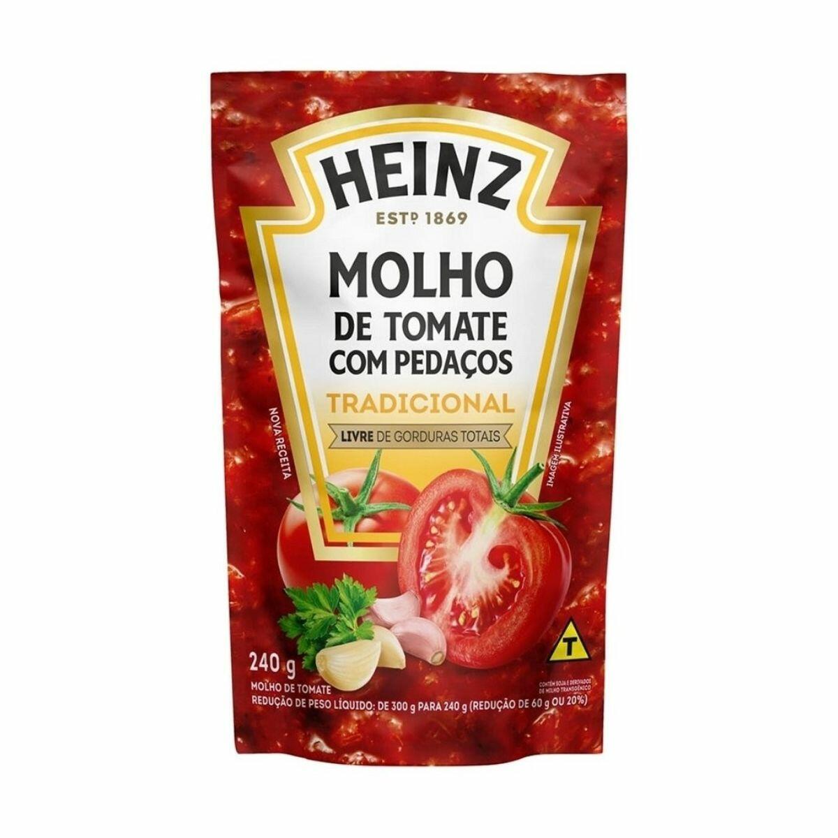 Molho Tomate 240G Tradicional Heinz | Bom Gourmet - Carnes Express