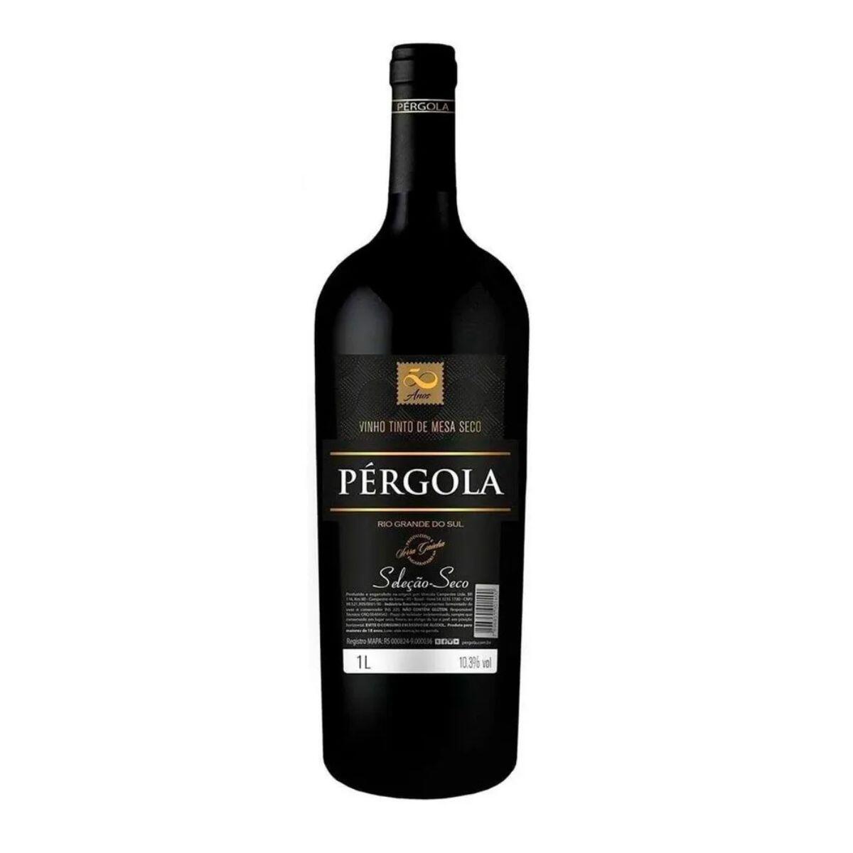Vinho Pérgola Rs 1L Tinto Seco | Bom Gourmet - Carnes Express