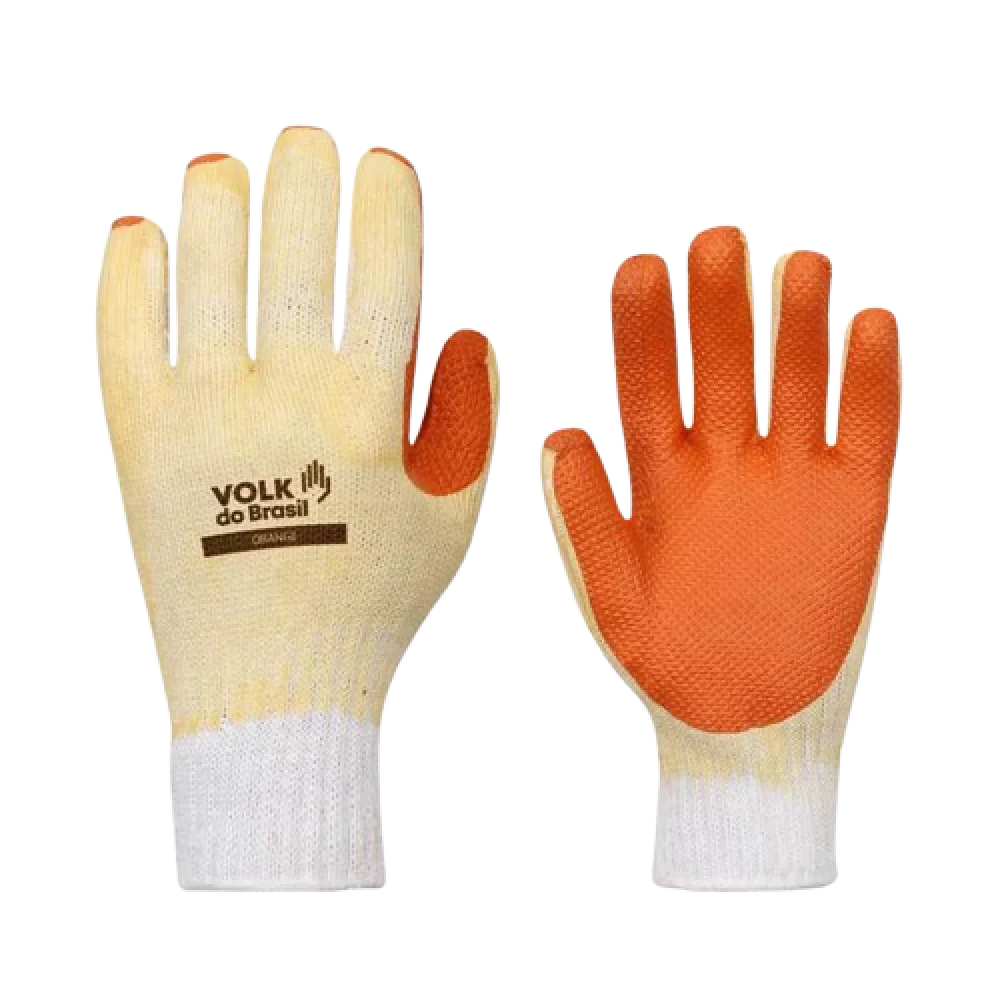 Luva Algodao Vulcanizada Orange Luva Algodao Vulcanizada Orange