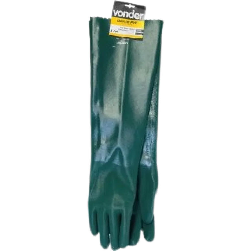 Luva de Pvc Verde 56Cm Cano Longo Tam 9.5 Vonder