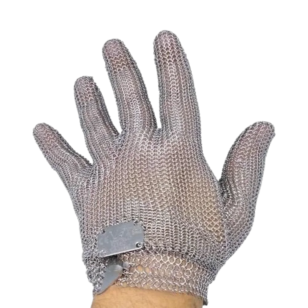 Luva Malha de Aco Punho Curto 7,5 CM + Ajustador