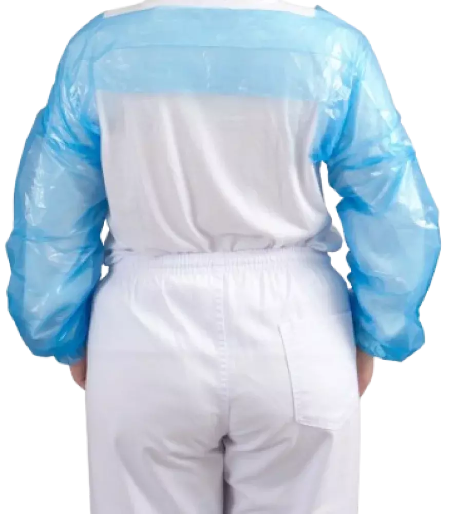 Mangote Descartavel Polietileno C/ Elastico Azul
