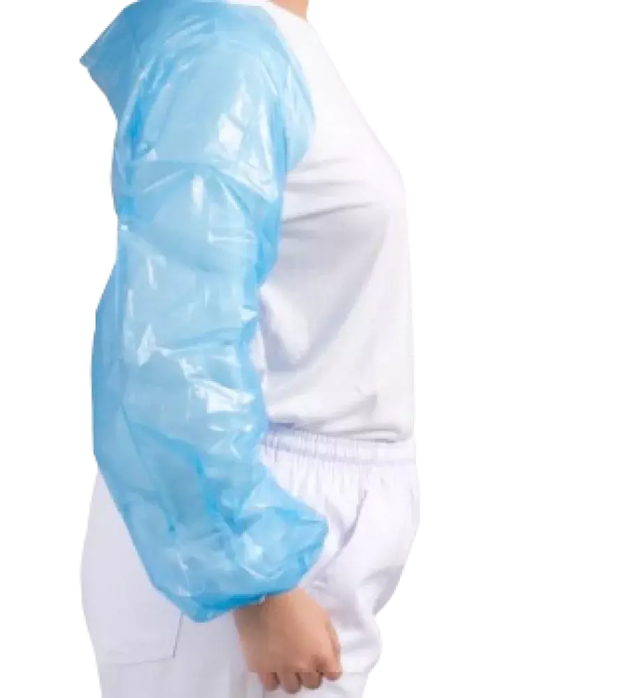 Mangote Descartavel Polietileno C/ Elastico Azul