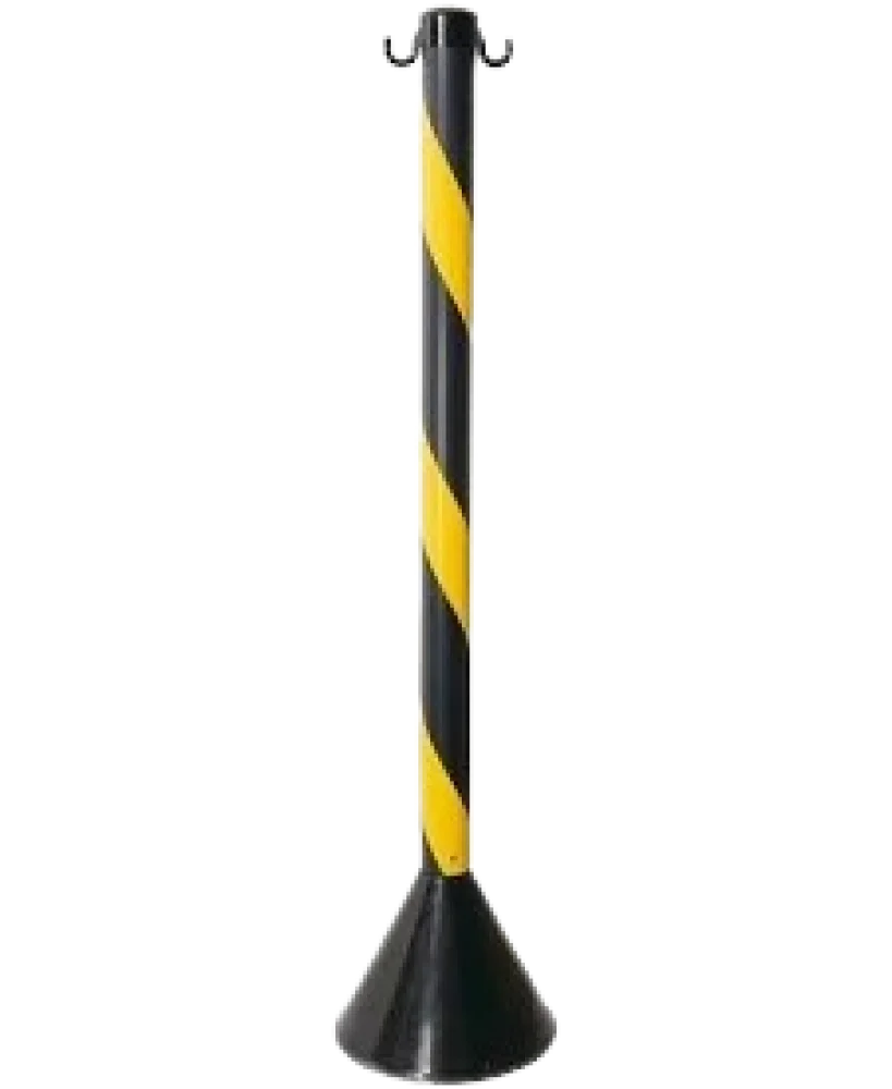 Pedestal Zebrado Preto Amarelo em Pvc