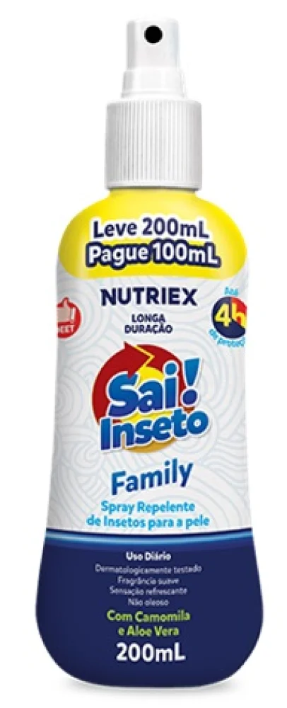 Repelente Insetos 4 Hrs Sai Inseto Kids Spray 200Ml Nutriex