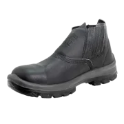 Botina Cartom Elast Bid Preto Biq Pvc