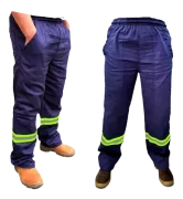 Calca Azul Retardante Chama C/ Refl Elas/Cord Nr10