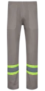 Calca Unissex Elast Total Cinza C/ Refle 100% Algodao Calca Unissex Elast Total Cinza C/ Refle 100% Algodao
