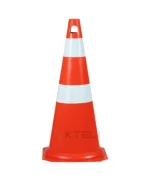 Cone 75Cm Rigido Laranja/Branco