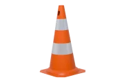 Cone 50Cm Rigido Laranja/Branco