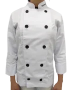 Dolma Fem ML Gola Padre Citbrim Branca Botao Preto