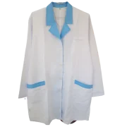 Jaleco Fem ML Micro Fibra Branco Estampado