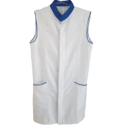 Jaleco Fem S M Micro Fibra Br Gola Padre Azul