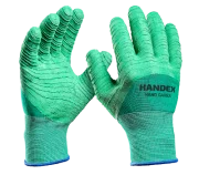 Luva Algodao Revest Latex Garra Verde Handex
